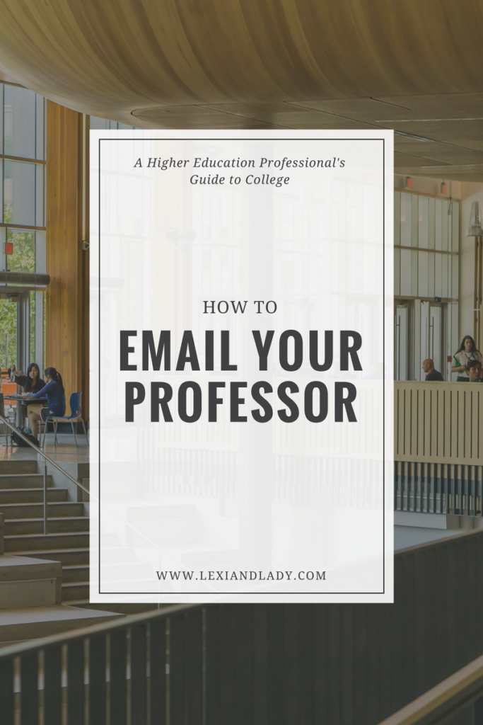 how to email your professor